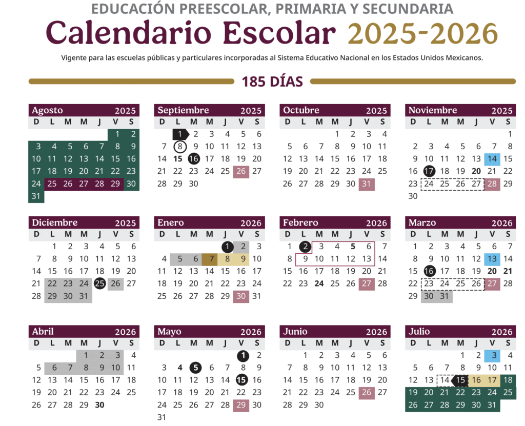 calendario escolar 2025